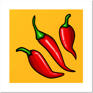 Chili Red Hot Pepper - Pepper Lover Posters and Art